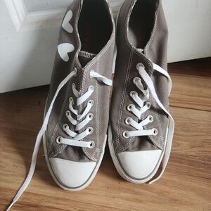Converse Brown and White Canvas Sneakers